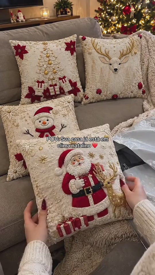 Kit de capas de almofada de Natal no sofá
